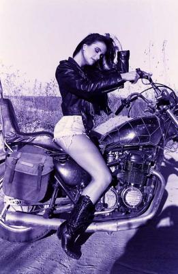 Girl in motorcycle