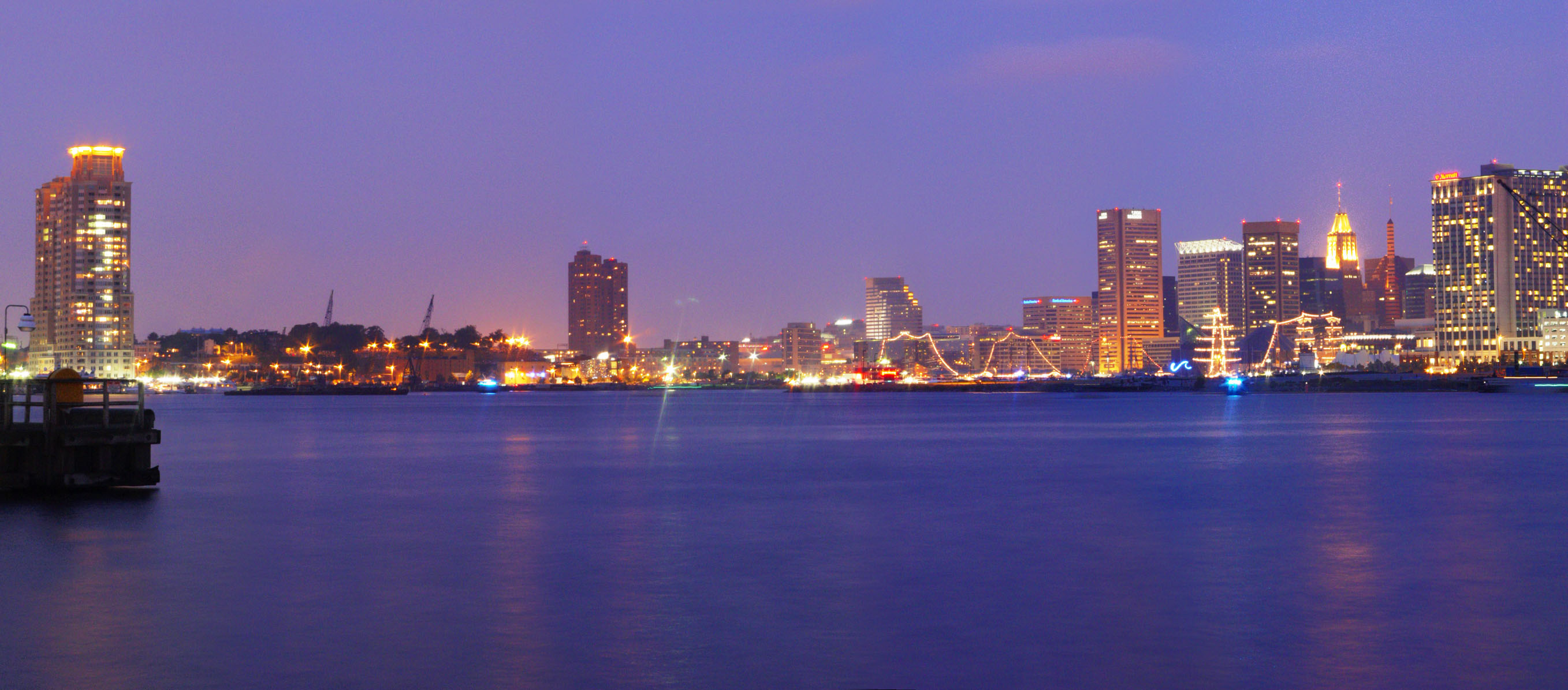 Baltimore Inner Harbor, dusk