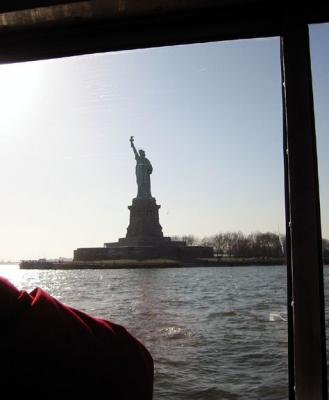 Approaching the Statue of Liberty