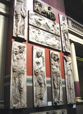 Reliefs, wood nymphs, 18th century