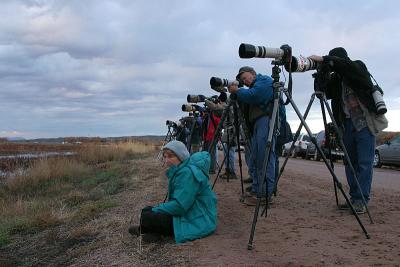 Photographers at the Flight Deck