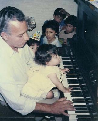 Zeydi with the Abuelo Villareal (Mexico City, 1980's)