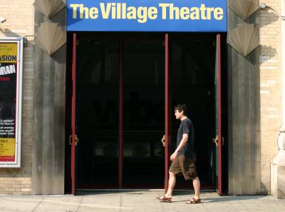 Walking by The  Village Theatre on Bleecker Street