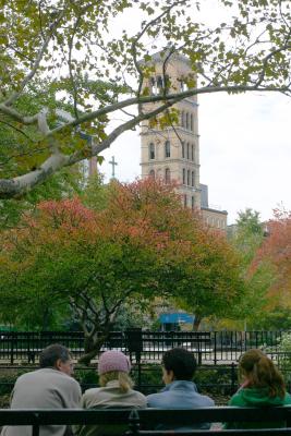 Judson Church from Washington Square Park - Enjoying the View