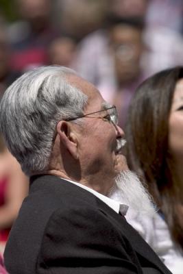 The oldest citizen at the ceremony