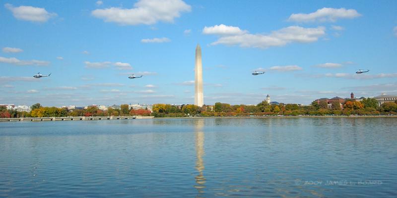 Flying Formation Across the Tidal Basin