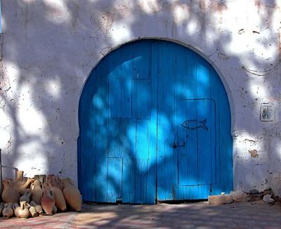 The blue door