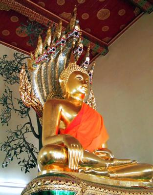 Buddha image with naga