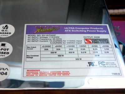 PSU Specs