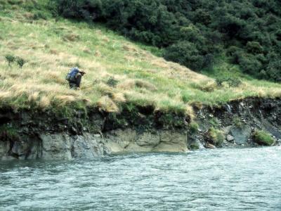 Sneaking up on the fish...