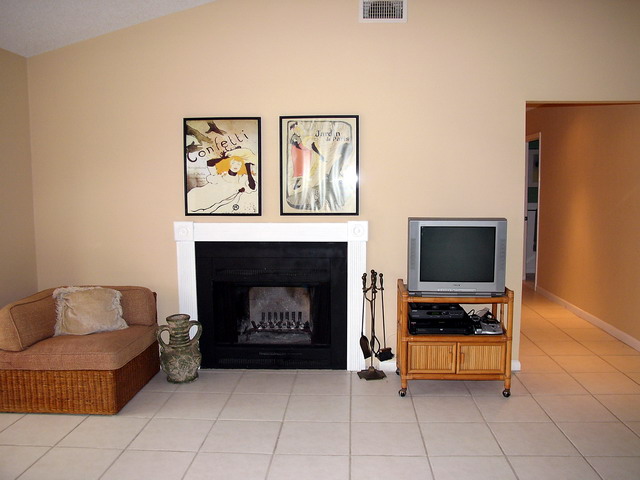 fireplace/cathedral ceilings