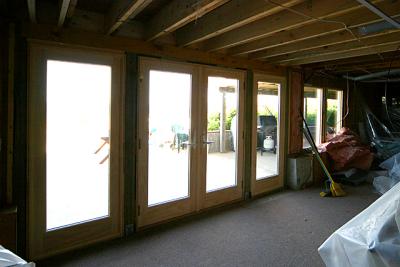 Water Side basement French Doors & new windows