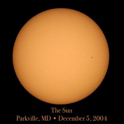 Solar Disk 20041205