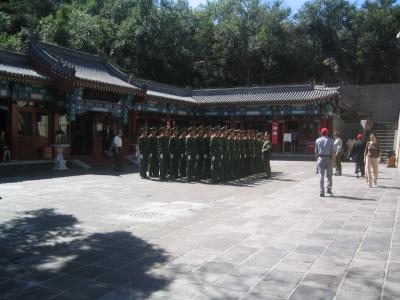 Soliders Preparing For Presidential Visit to Great Wall.JPG