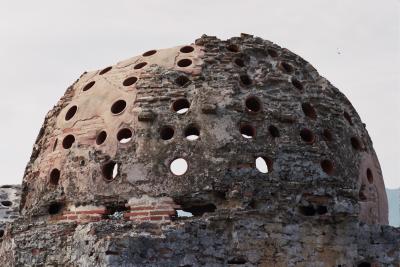 Seljuk: Turkish baths; the circles are steam holes