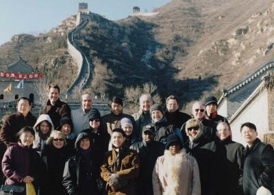 Part of the delegation at the Great Wall
