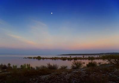 Moon Over Lake Amistad