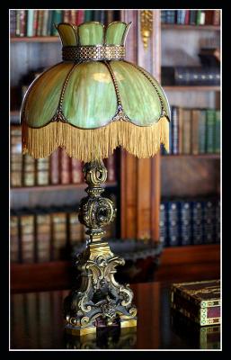 Ornate Lamp in the Library