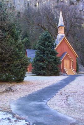 Frozen Path to the House of Worship