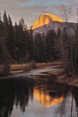 Sunset Reflected at Half Dome