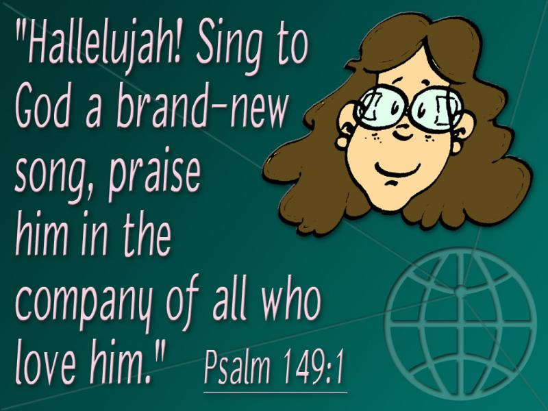 Psalm 149v1 slide from the Youth 01 series