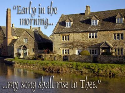 'Early in the morning' slide from the 'Cotswolds' series