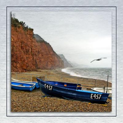  Cliffs and fishing boat, Sidmouth (1707)