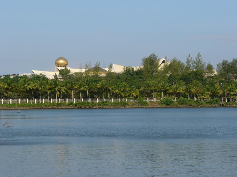 The palace is surrounded by trees