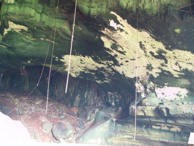 Note the walkway in the lower left (Great Cave)