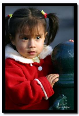 Cute Little Girl at Plaza Mayor, Lima, Peru