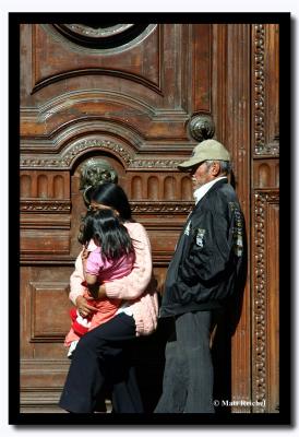 Standing by the Church Doors, Quito, Ecuador