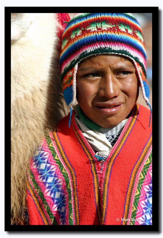 Boy with Llama, Cusco, Peru