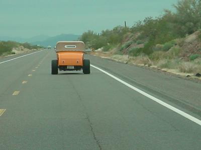 orange roadster to Wickenburg