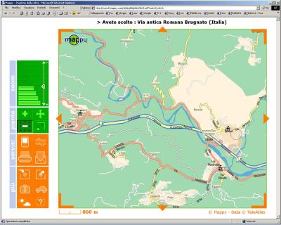 Mappa Brugnato e uscita autostrada 2004