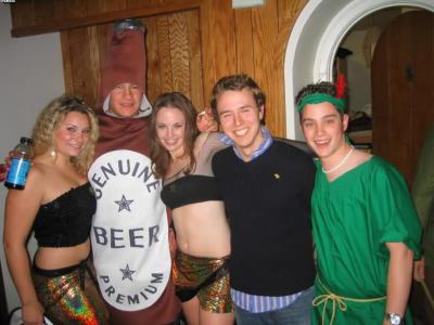 Porn Stars, Beer, Abercrombie Tool, and Peter Pan. What a great crew!