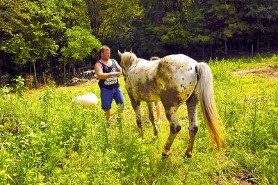 88CU0224 Mike & horse