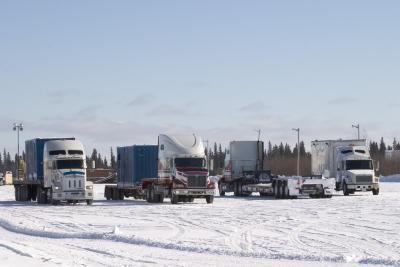 Trucks preparing for trip north to Attawapiskat