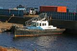 Harricana River in front of barge