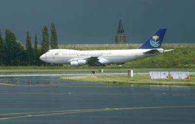 Saudi Arabian 747F at Brussels National