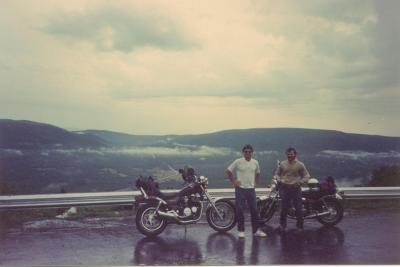 Me and buddy George Atjai in Ozarks about 1983