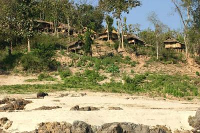 village typique du bord du Mkong