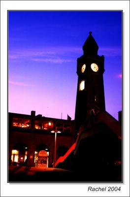 Train station at night, Hamburg