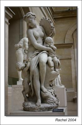 The art in Le Louvre museum, Paris