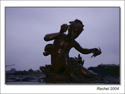 A statue on the bridge