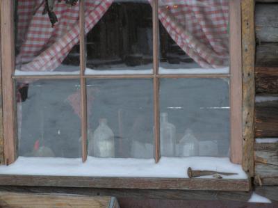 Snow on the sill.