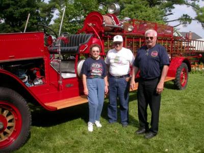 With Mt Horeb frire chief - previous fire truck owner