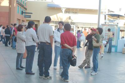 At the shopping mall
