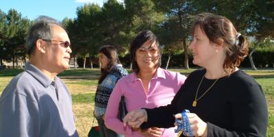 Karen Dakay with the Racoma's