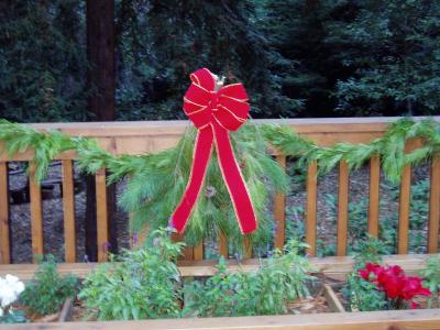 Swags for the deck rail