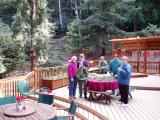 Wreath making party; Cathy, Karol, Dave, Jane & Janet